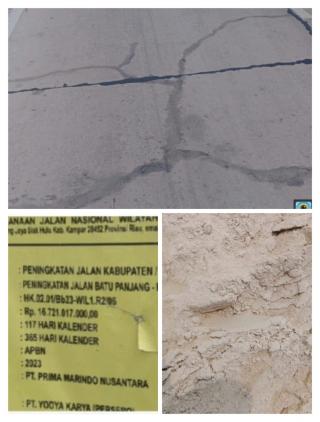Proyek Jalan lingkar Batu Panjang Pangkalan Nyirih Diduga Gunakan Pasir Laut,APH Wajib Bertindak